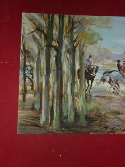" Promenade Dans Les Bois ", Aquarelle Signée Guy Fantou, époque 20ème.