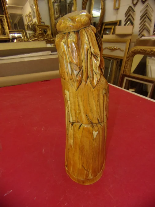 Sculpture En Ivoire, Sage Chinois Des Années 30.