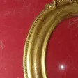Cadre époque 19ème, En Bois Doré; Avec Verre Bombé.