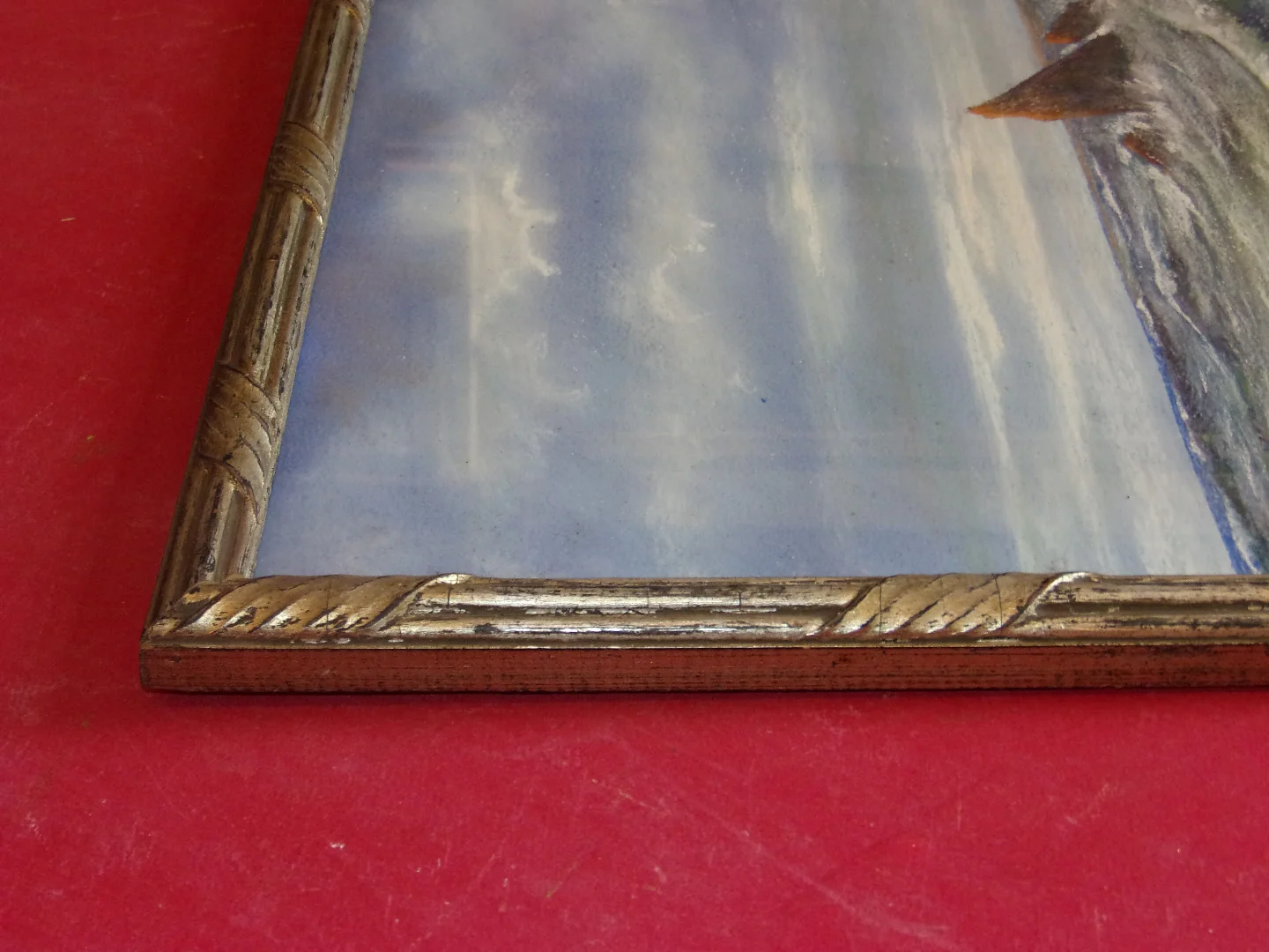 Bord De  l'Océan, Pastel d'Eugène Sénamaux, époque 20 ème.