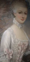 Jeune Femme Aux Roses, Grande Miniature époque 19ème.