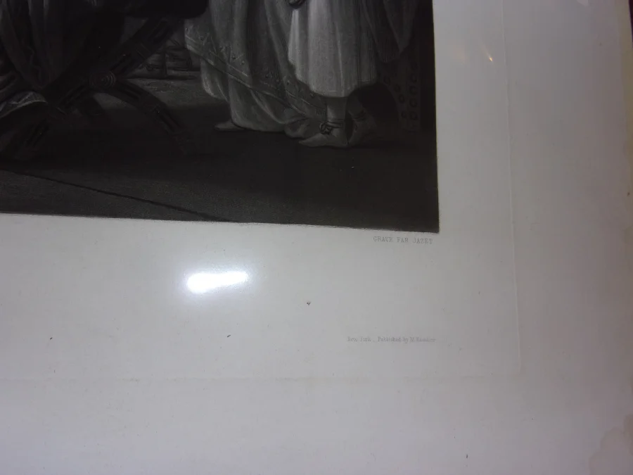 Charlemagne Proclamé Empereur, Grande Gravure époque 19ème.