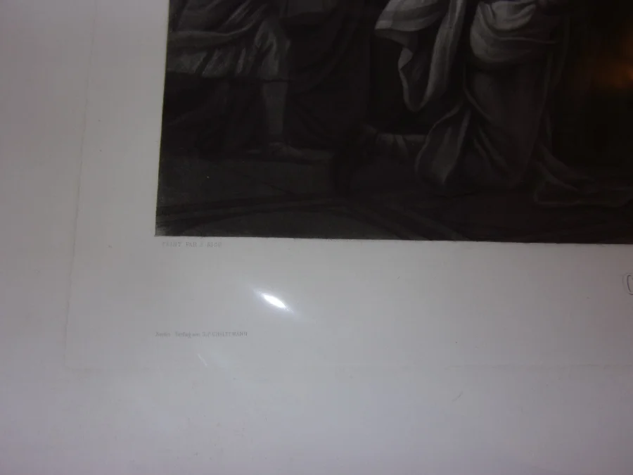 Charlemagne Proclamé Empereur, Grande Gravure époque 19ème.