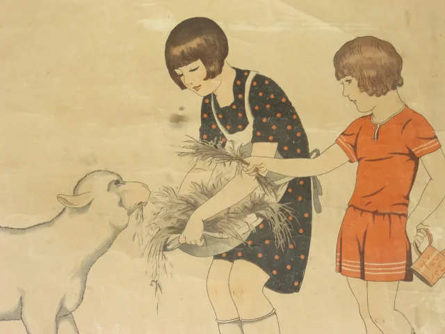 "jeux d'Enfants", Gravure Des Années 1930.
