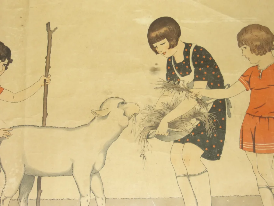 "jeux d'Enfants", Gravure Des Années 1930.