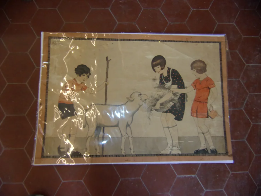 "jeux d'Enfants", Gravure Des Années 1930.