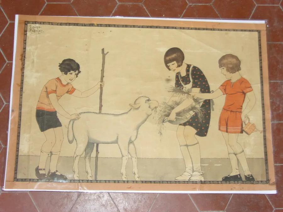 "jeux d'Enfants", Gravure Des Années 1930.