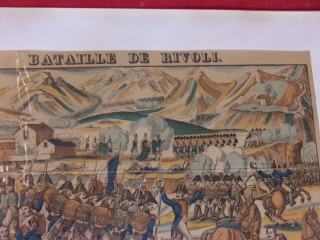 " Bataille De Rivoli", Général Bonaparte, Image d'épinal époque 19ème.