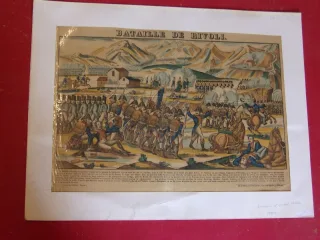 " Bataille De Rivoli", Général Bonaparte, Image d'épinal époque 19ème.