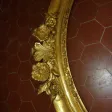 Grand  Cadre Ovale, époque 19ème,  En Bois Doré.