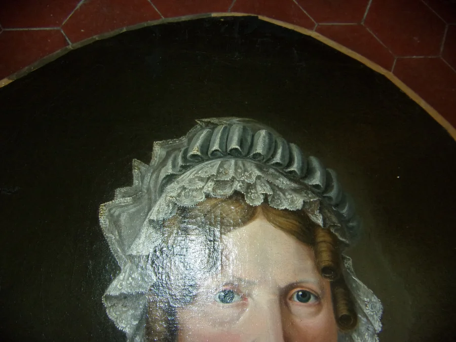 Dame Revêche,  Tableau époque 19ème.