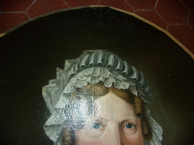 Dame Revêche,  Tableau époque 19ème.