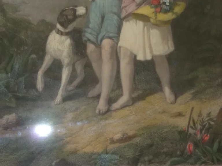 Paul Et Virginie, " l'Averse", Gravure époque 19ème.