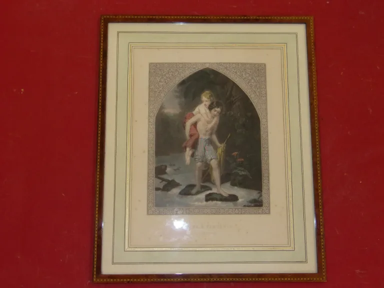 Paul Et Virginie, " Le Torrent", Gravure époque 19ème.