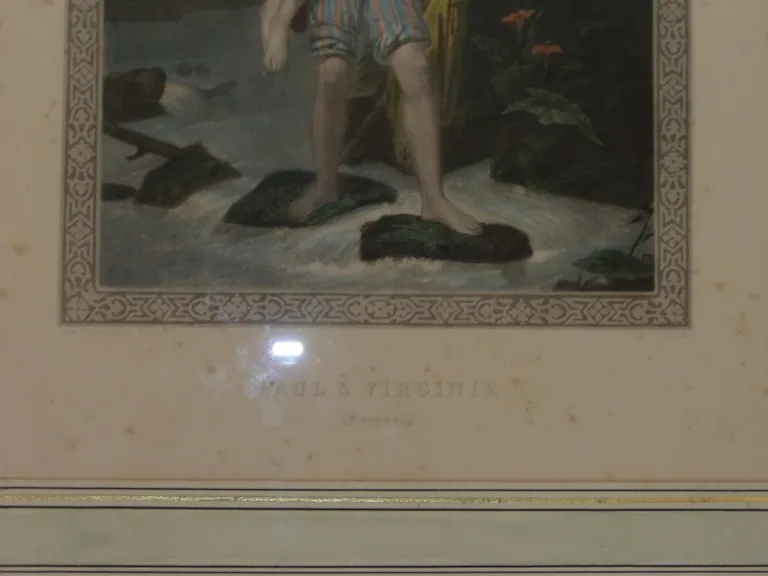 Paul Et Virginie, " Le Torrent", Gravure époque 19ème.