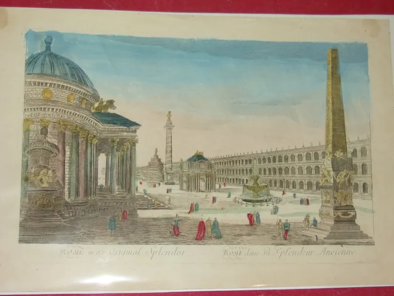 Rome, Dans Sa Splendeur Ancienne, Vue d'Optique époque 18ème.