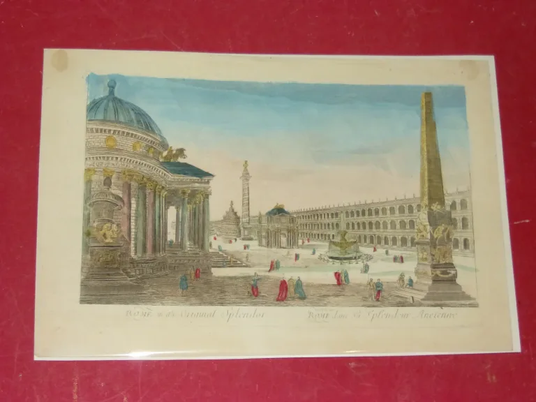 Rome, Dans Sa Splendeur Ancienne, Vue d'Optique époque 18ème.