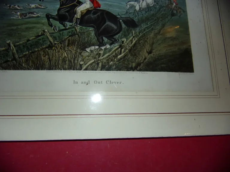Lot De 3 Gravures Anglaises, Chasse à Courre, époque 19ème.