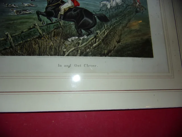 Lot De 3 Gravures Anglaises, Chasse à Courre, époque 19ème.