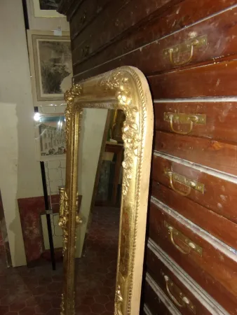 Miroir Louis Philippe, époque 19ème, En Bois Doré.
