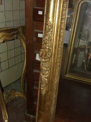Miroir Louis Philippe, époque 19ème, En Bois Doré.