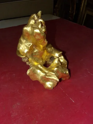 Déco : élément en Bois Sculpté Et Doré, époque 20 ème.