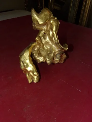 Déco : élément en Bois Sculpté Et Doré, époque 20 ème.