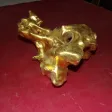 Decoration: Carved And Gilded Wooden Element, 20th Century.