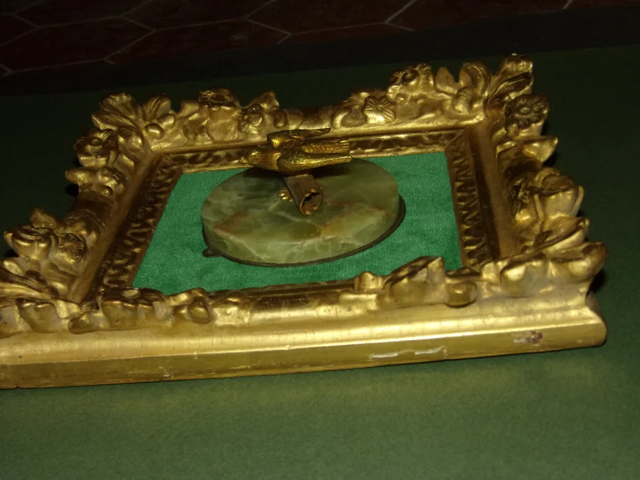 Dove, Bronze In 17th Century Frame, Louis XIV.
