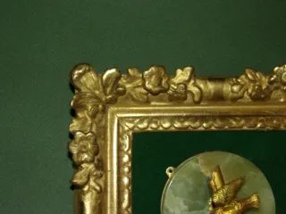 Colombe, Bronze Dans  Cadre époque 17ème, Louis XIV.