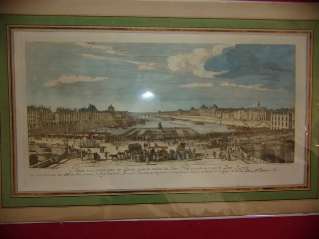 Paris, Pont Neuf, Vue d'Optique  époque 18ème.