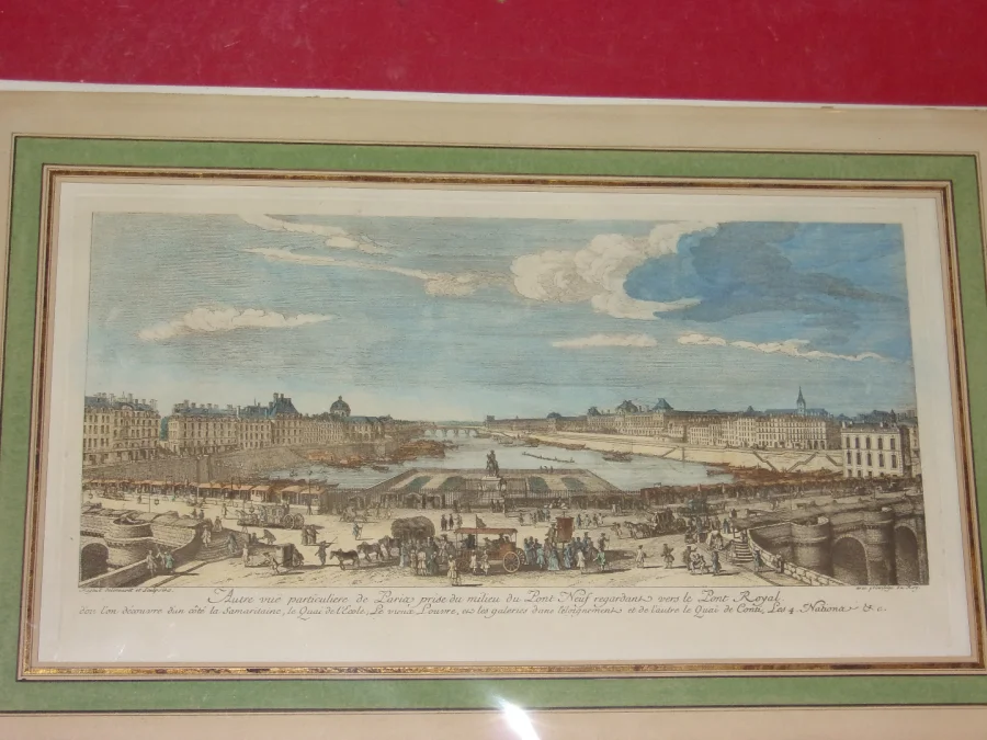 Paris, Pont Neuf, 18th Century Optical View.