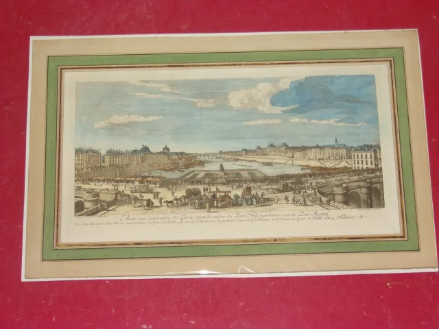 Paris, Pont Neuf, Vue d'Optique  époque 18ème.