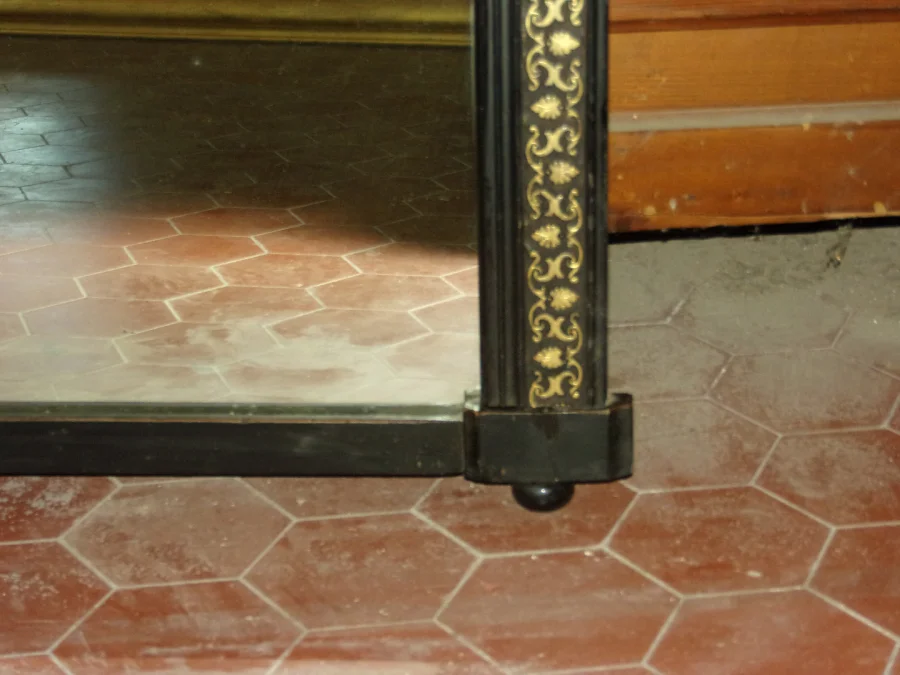 Black And Gold Mirror, 19th Century, Napoleon III.