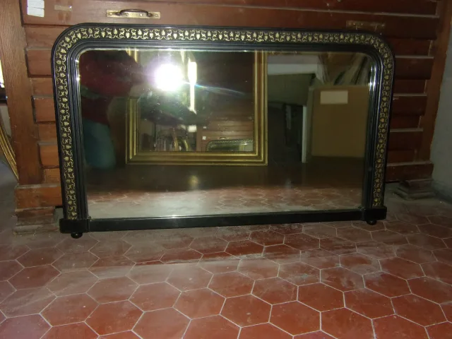 Black And Gold Mirror, 19th Century, Napoleon III.