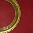 Cadre Rond, époque 19ème, En Bois Doré.