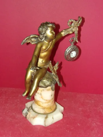 Cupid On His Base, 19th Century Watch Holder.