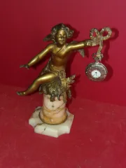 Cupidon Sur Son Socle, Porte Montre époque 19ème.