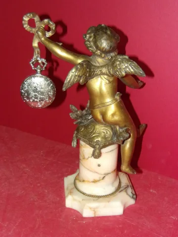 Cupid On His Base, 19th Century Watch Holder.