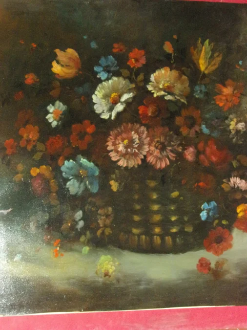 Grand Bouquet de fleurs, tableau des années 1930.
