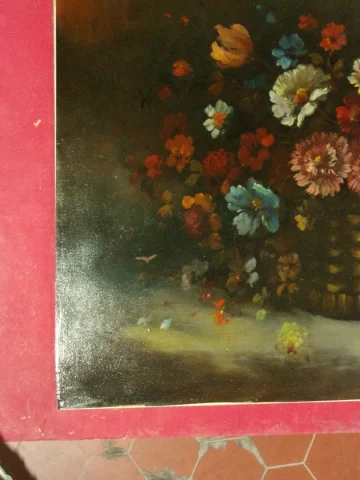 Grand Bouquet de fleurs, tableau des années 1930.