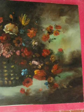 Grand Bouquet de fleurs, tableau des années 1930.