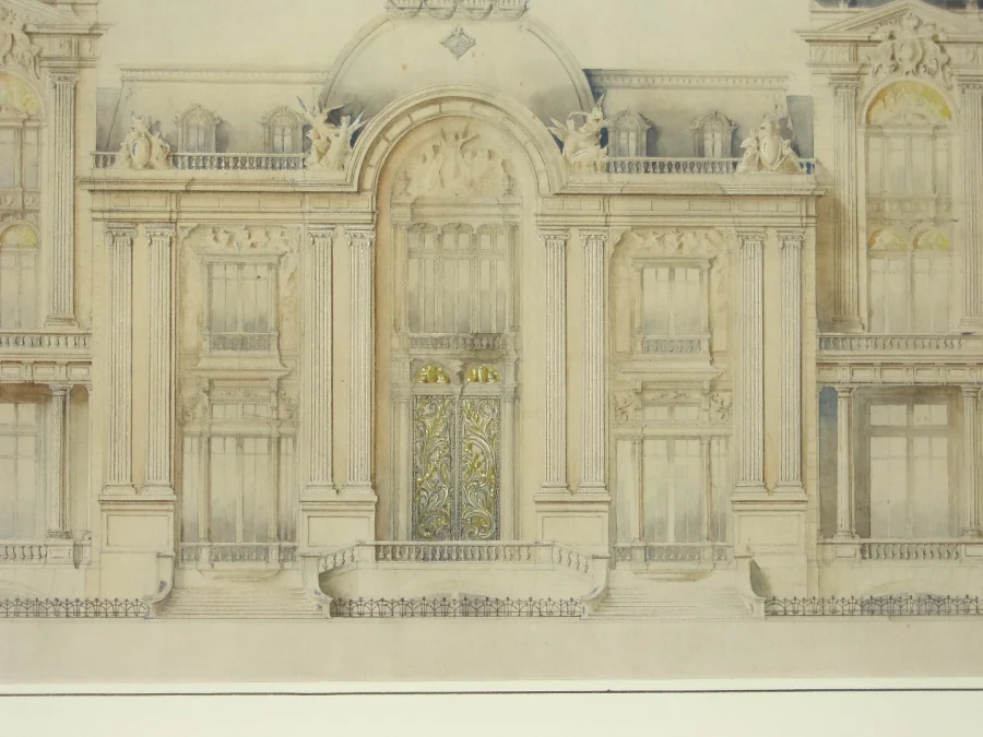 Architect's Drawing, 19th Century Facade Project.