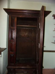 Wardrobe, Solid Wood Cupboard From The Late 18th Century.