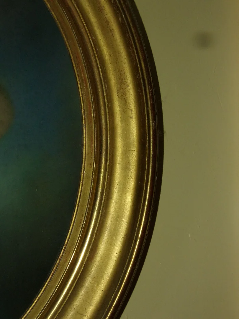 L'élégante au grand  Chapeau, pastel époque fin 18ème.