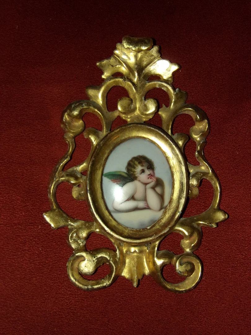 Little Angel, Hand-painted Porcelain, 19th Century.