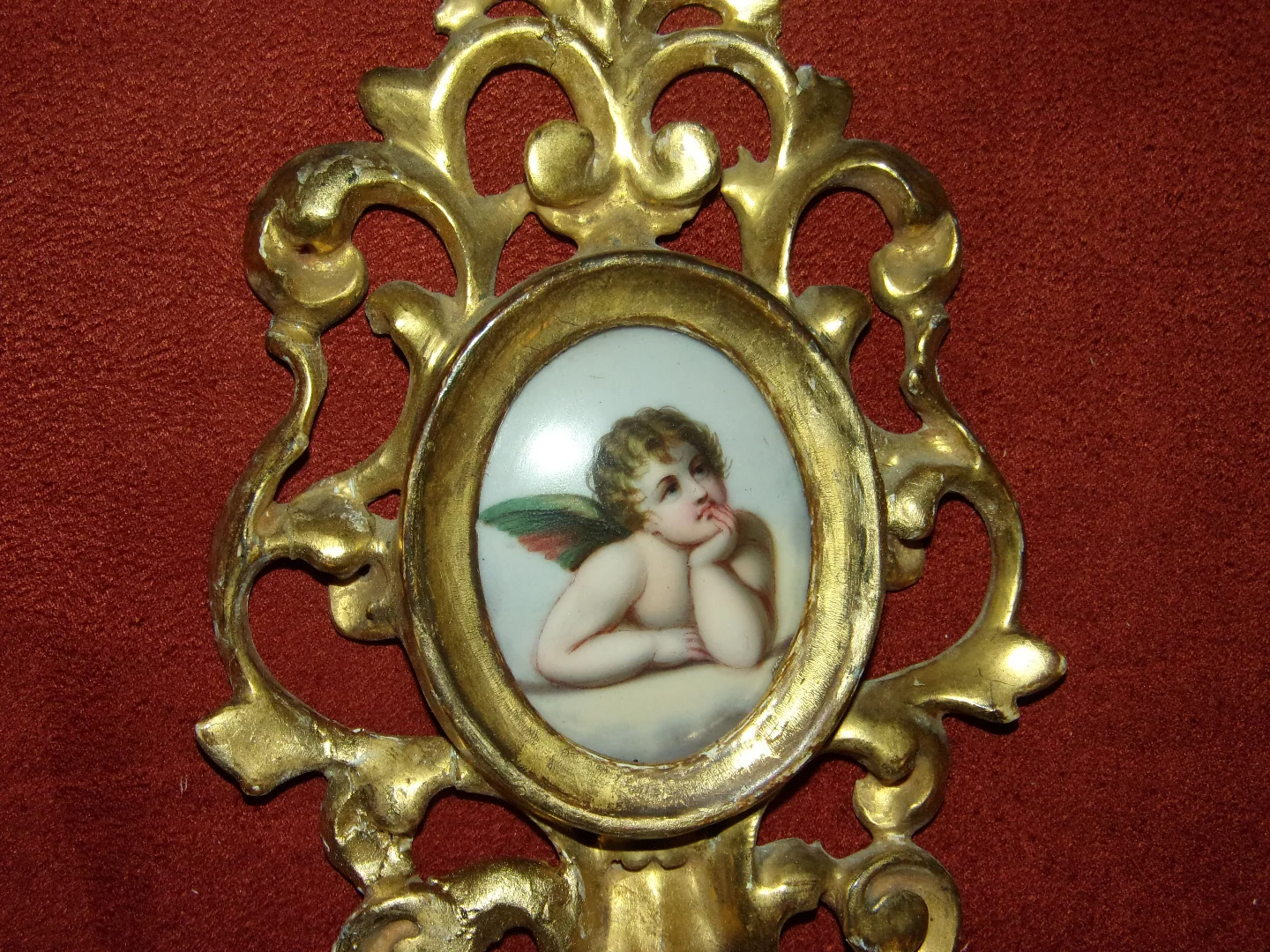 Little Angel, Hand-painted Porcelain, 19th Century.