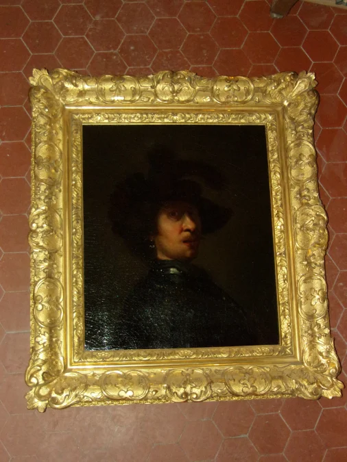 Portrait de Rembrandt tableau époque 19ème.