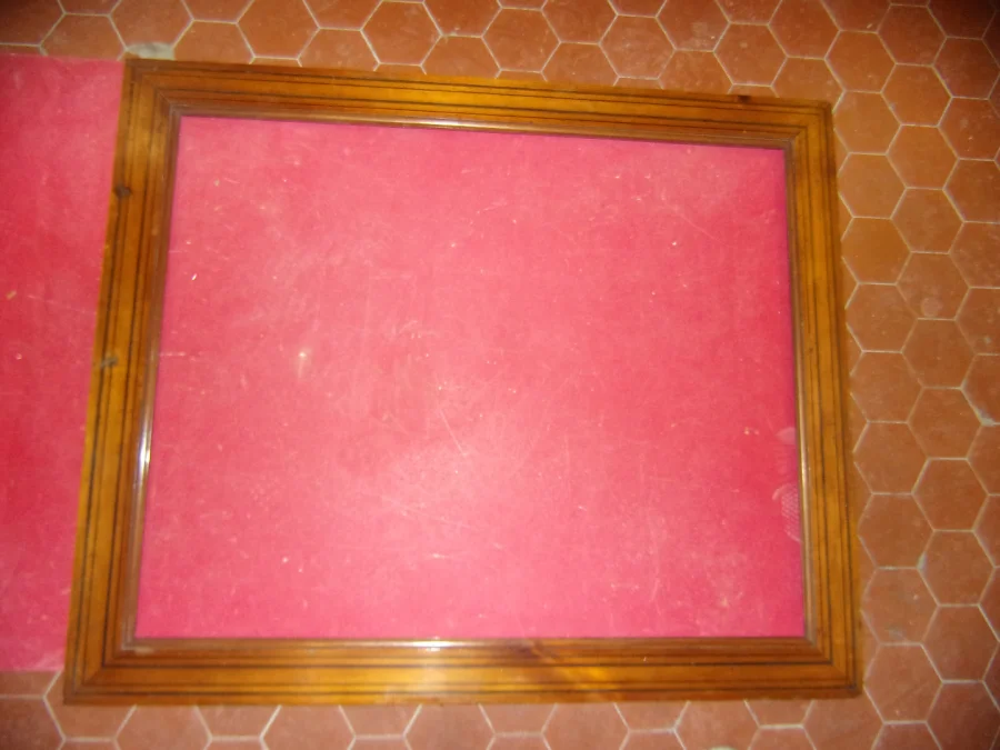 Large Pair Of Pitchpine Wood Frames, 19th Century.