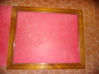 Large Pair Of Pitchpine Wood Frames, 19th Century.